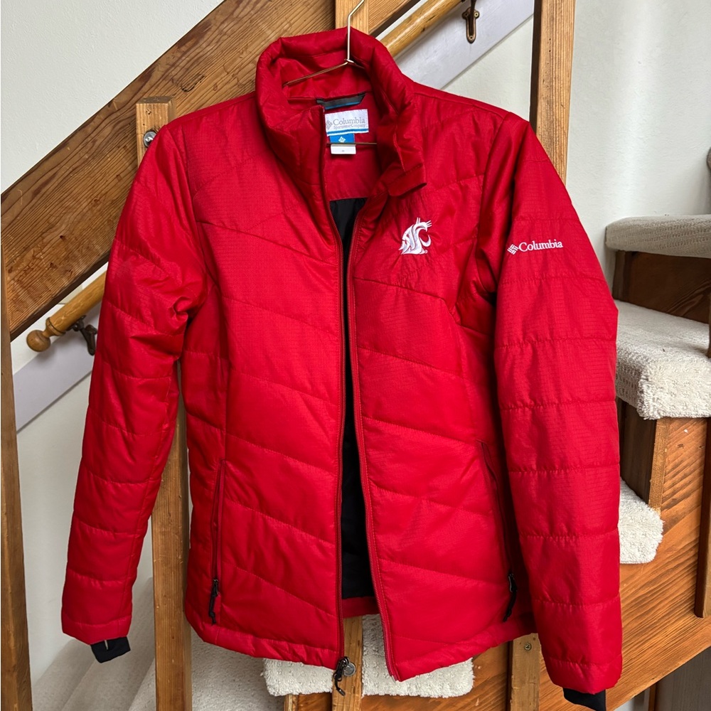 WSU Columbia Red Puffer Jacket